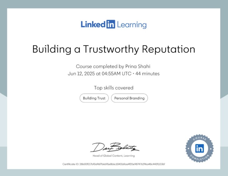 Building a Trustworthy Reputation